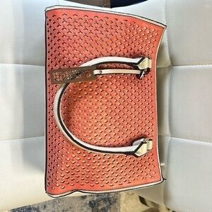 Peach and gold nonbranded purse